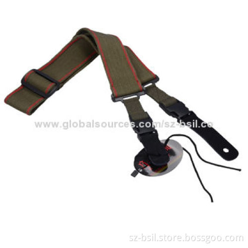 Army Green Genuine leather ends Double Buckle Strap Adjustable Acoustic Guitar Strap Bass